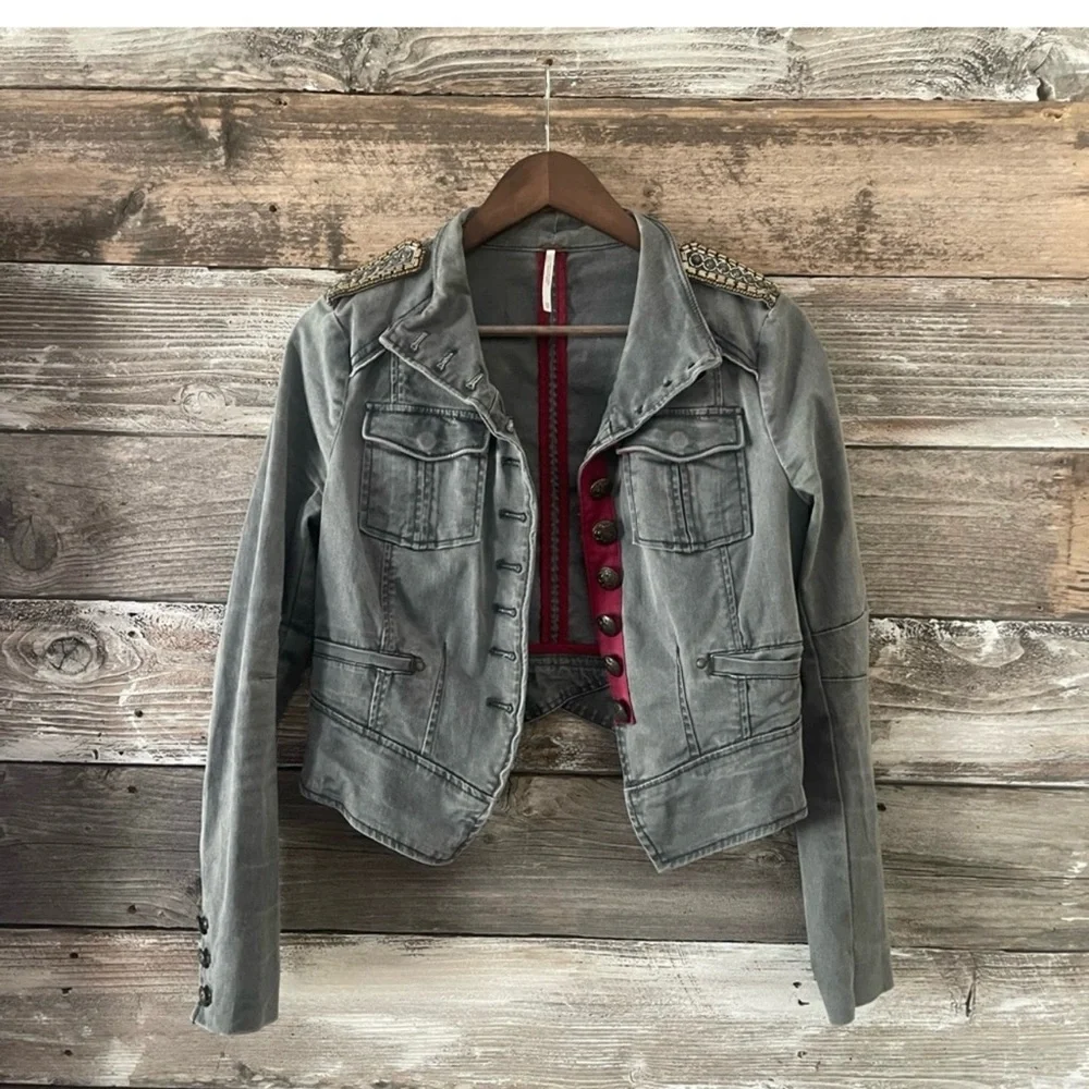 Free People Military Jacket XS - Picture 1 of 11
